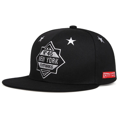 New York Futures Embroidered Cotton Snapback Cap