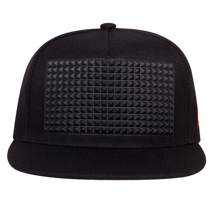 Casual Solid Color Offset Print Flat Brim Cap