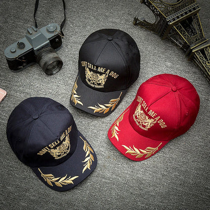 Golden Wheat Ear Embroidered Baseball Cap