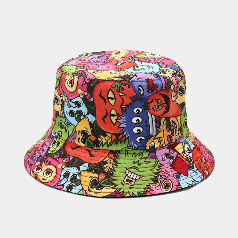 Unisex Cotton Vegetable Print Bucket Hat