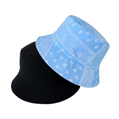 Unisex Cashew Flower Reversible Cotton Bucket Hat