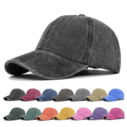 Kids Washed Pure Color Cowboy Baseball Cap