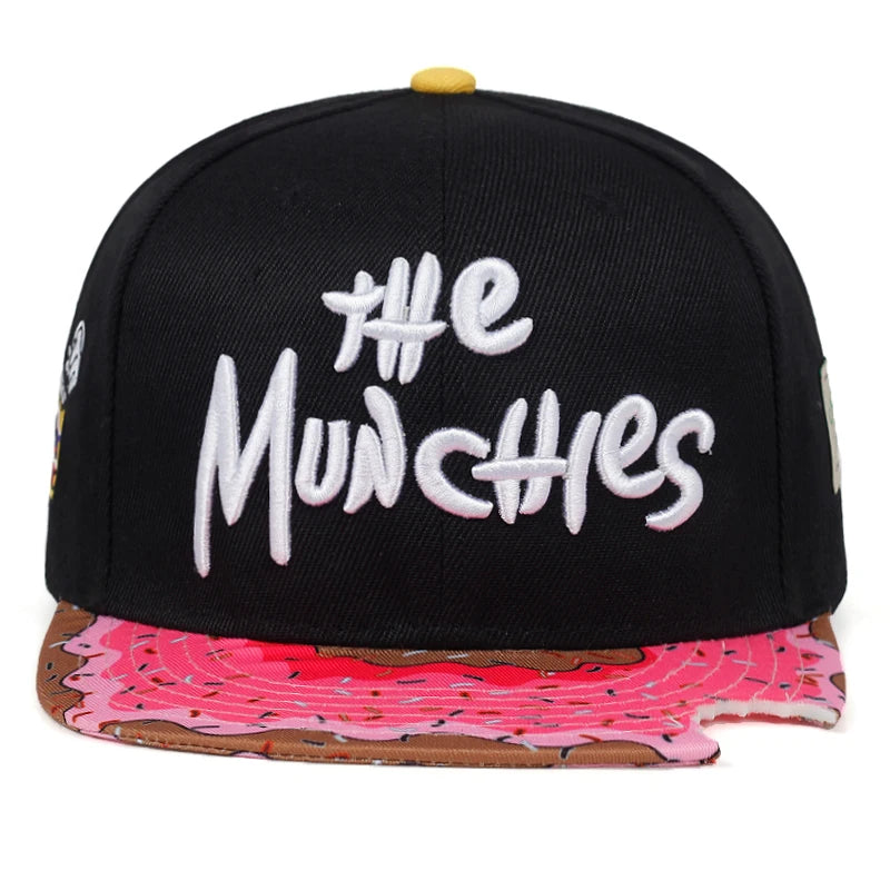 Donut Embroidered Adjustable Snapback Baseball Hat