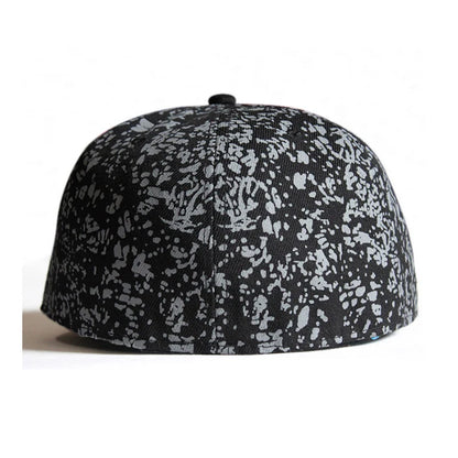 Skull Embroidered Flat Brim Baseball Cap