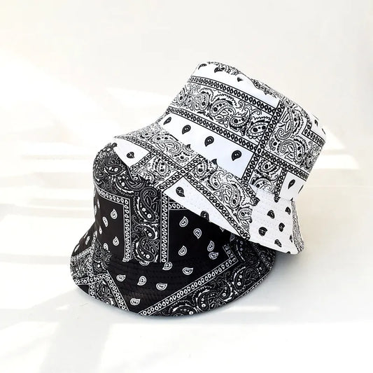 Unisex Cashew Flower Reversible Cotton Bucket Hat