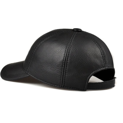 Winter Leather Duckbill Baseball Cap