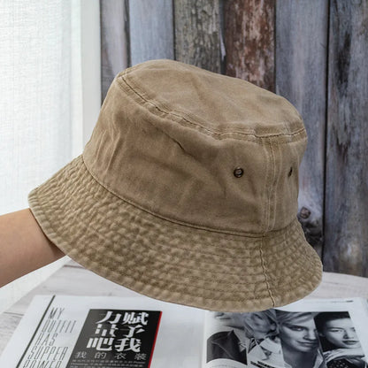 Unisex Washed Denim Casual Summer Bucket Hat