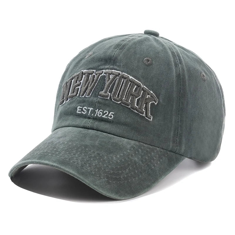 Retro Letter Embroidered Denim Baseball Cap