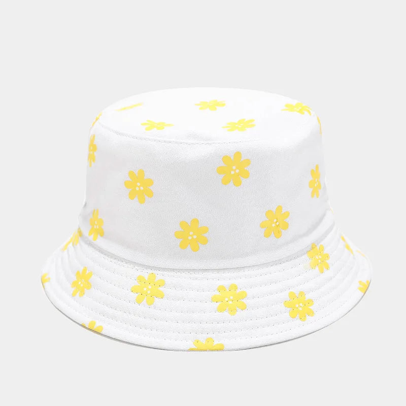 Cotton Flower Print Bucket Hat