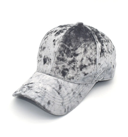 Winter Streetwear Golden Velvet Soft Snapback Cap