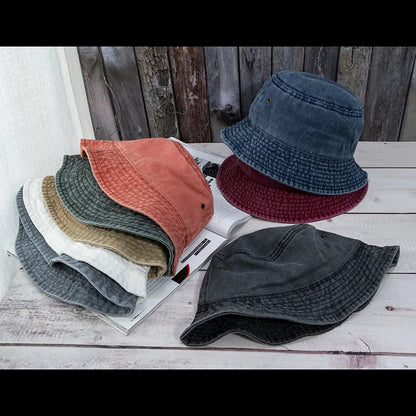 Unisex Washed Denim Casual Summer Bucket Hat