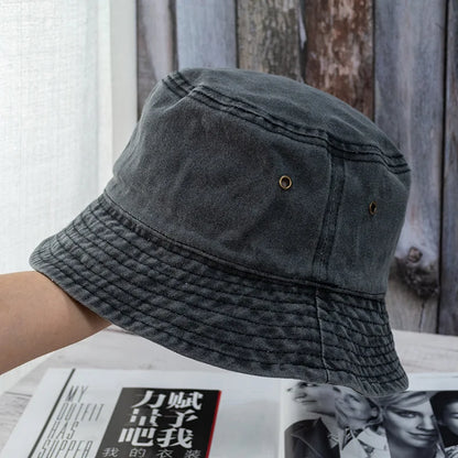 Unisex Washed Denim Casual Summer Bucket Hat