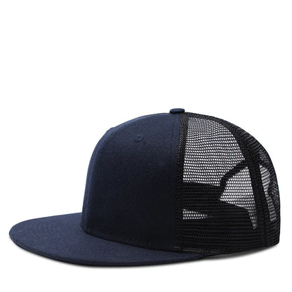 Adult Solid Color Mesh Hip Hop Snapback Cap