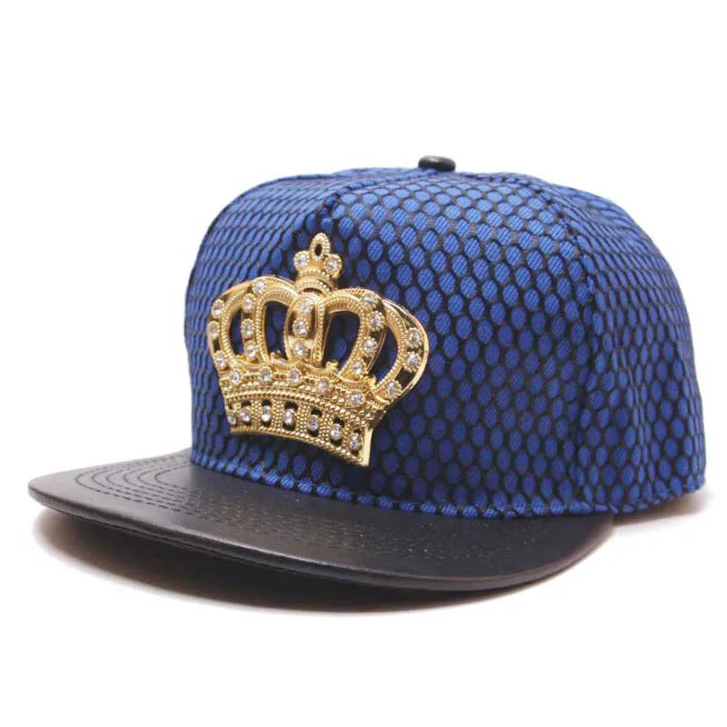 Crown Europe Logo Flat Brim Hip Hop Cap