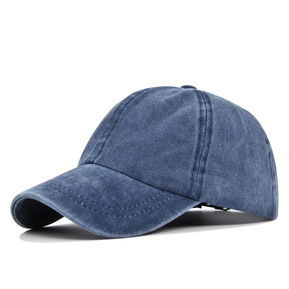 Kids Washed Pure Color Cowboy Baseball Cap