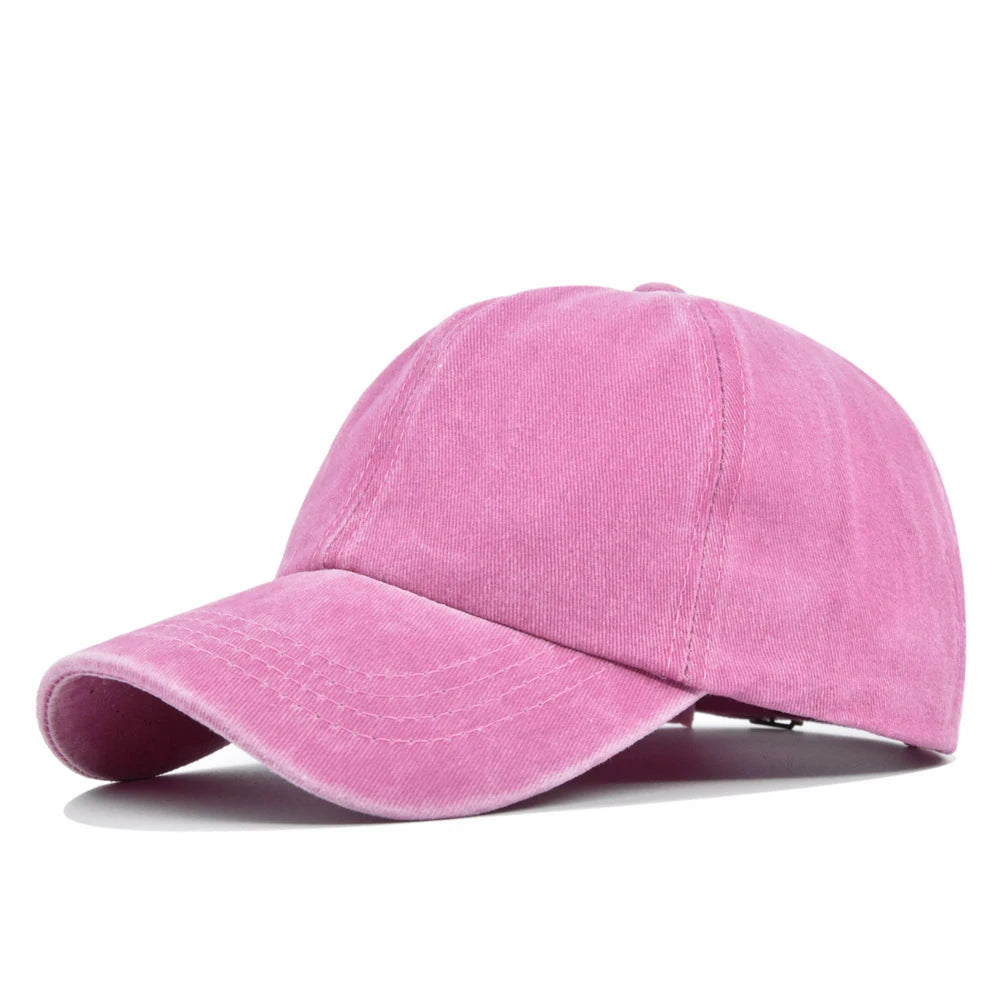 Kids Washed Pure Color Cowboy Baseball Cap