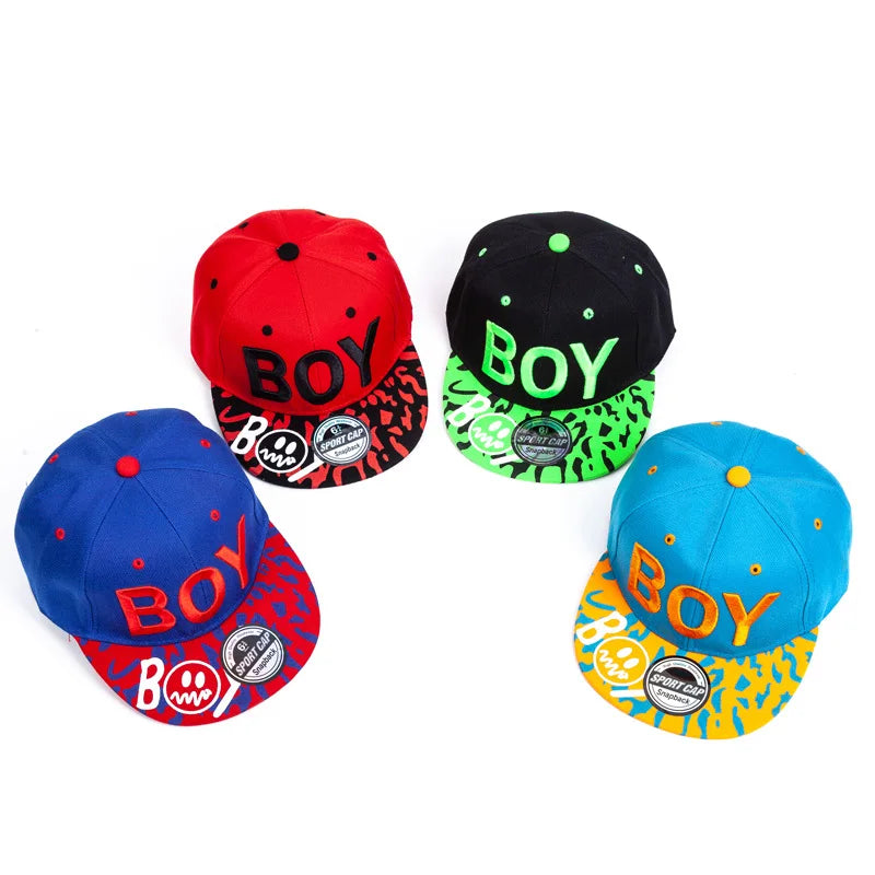 Cool Boy Embroidery Kids Snapback Cap