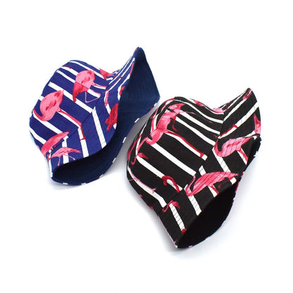 Flamingo Printed Double Sided Bucket Hat