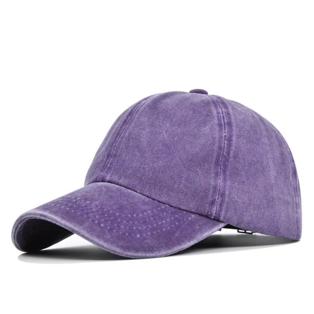 Kids Washed Pure Color Cowboy Baseball Cap