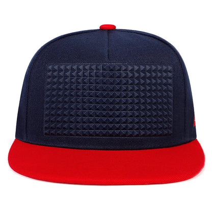 Casual Solid Color Offset Print Flat Brim Cap