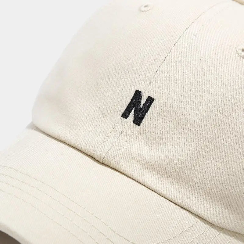 Letter N Embroidered Cotton Baseball Cap