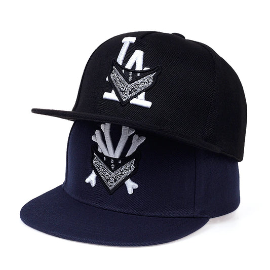 Unisex Letter Embroidery Snapback Cap