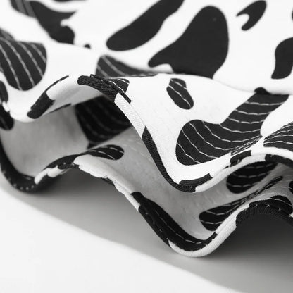 Cotton Cartoon Cow Print Outdoor Travel Bucket Hat