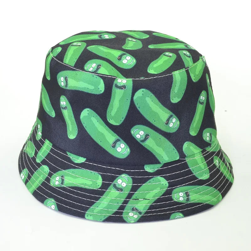 Vegetable Pattern Bucket Hat Unisex Fisherman Sun Cap