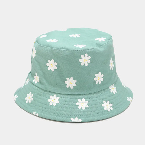 Cotton Flower Print Bucket Hat