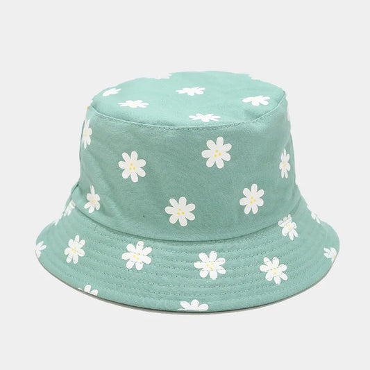 Cotton Flower Print Bucket Hat