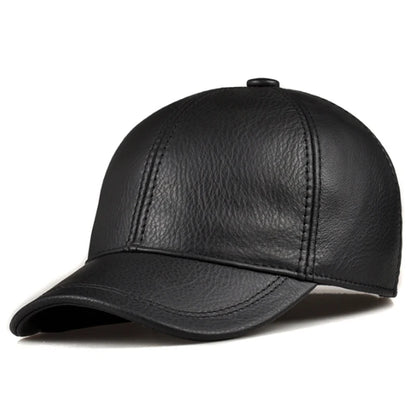 Winter Leather Duckbill Baseball Cap