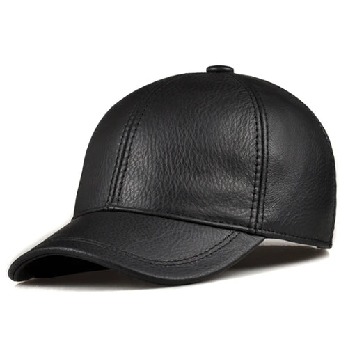 Winter Leather Duckbill Baseball Cap
