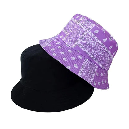 Unisex Cashew Flower Reversible Cotton Bucket Hat