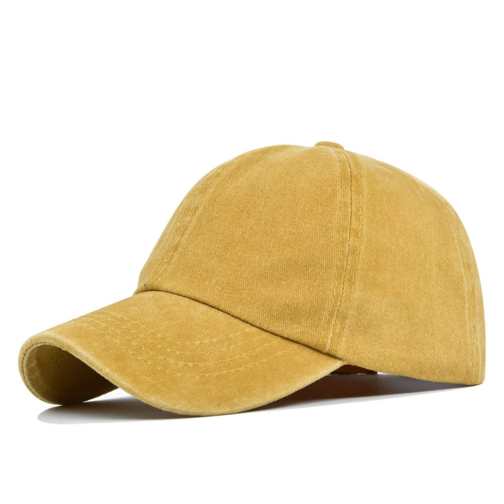 Kids Washed Pure Color Cowboy Baseball Cap