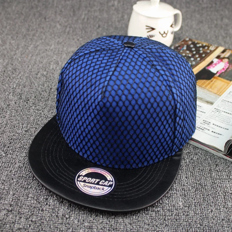 Plastic Triangle Flat-Brim Hip Hop Snapback Cap