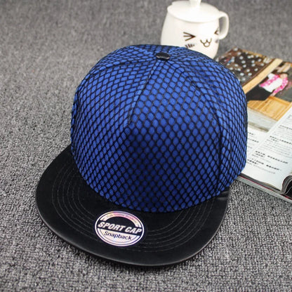 Plastic Triangle Flat-Brim Hip Hop Snapback Cap