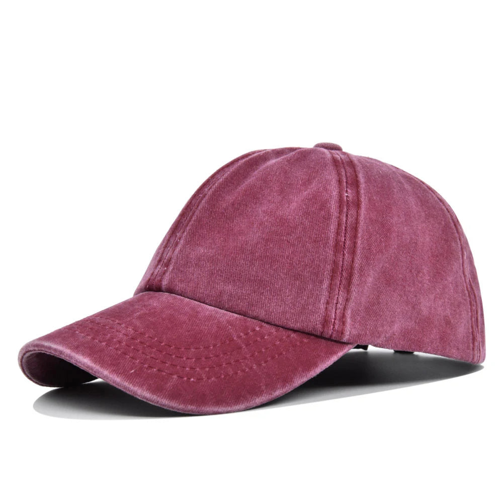 Kids Washed Pure Color Cowboy Baseball Cap
