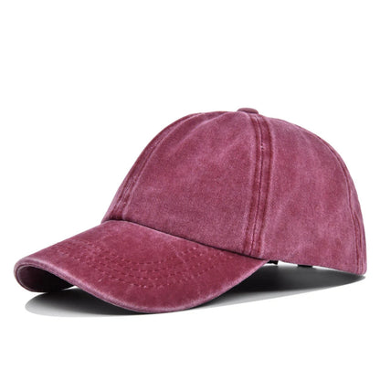 Kids Washed Pure Color Cowboy Baseball Cap
