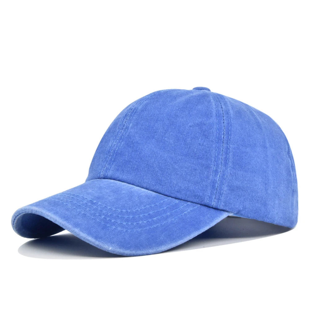 Kids Washed Pure Color Cowboy Baseball Cap