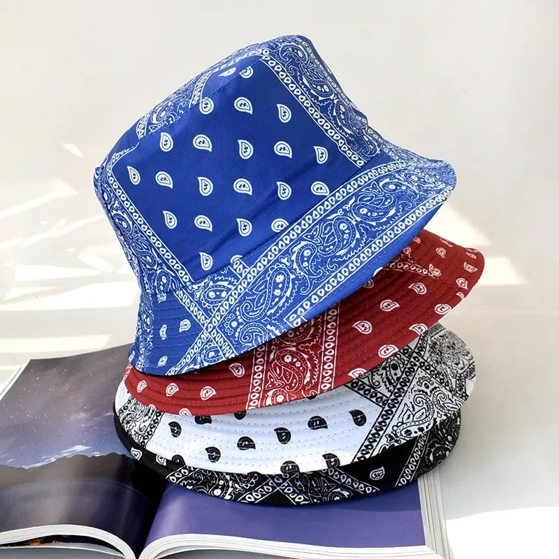 Unisex Cashew Flower Reversible Cotton Bucket Hat