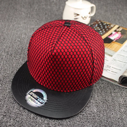 Plastic Triangle Flat-Brim Hip Hop Snapback Cap