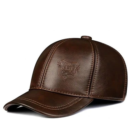 Men’s 2025 Genuine Leather Baseball Cap