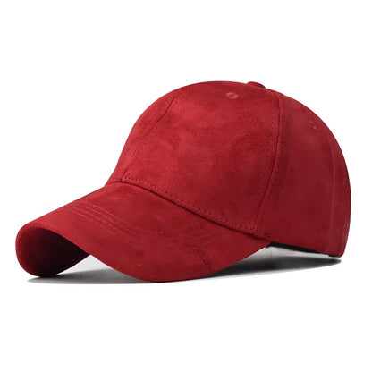 Stylish Green Orange Suede Baseball Cap