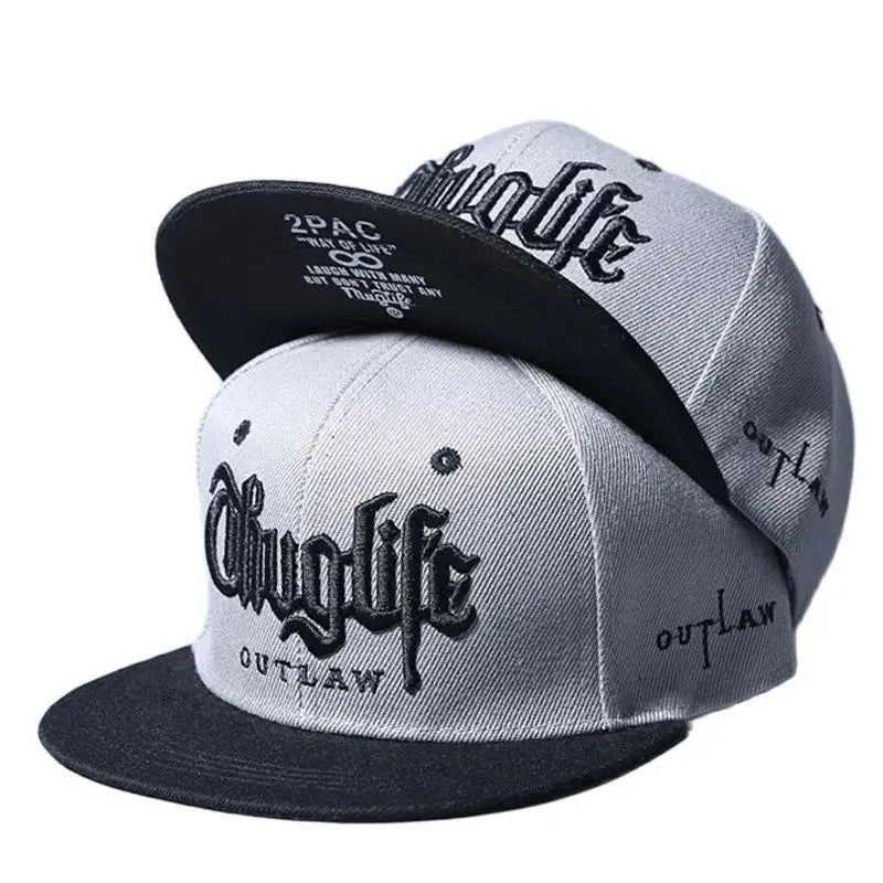 Thuglife Embroidery Snapback Hat Unisex