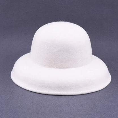 Wool Felt Wide Brim Women's Bucket Hat