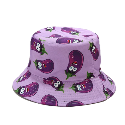 Vegetable Pattern Bucket Hat Unisex Fisherman Sun Cap
