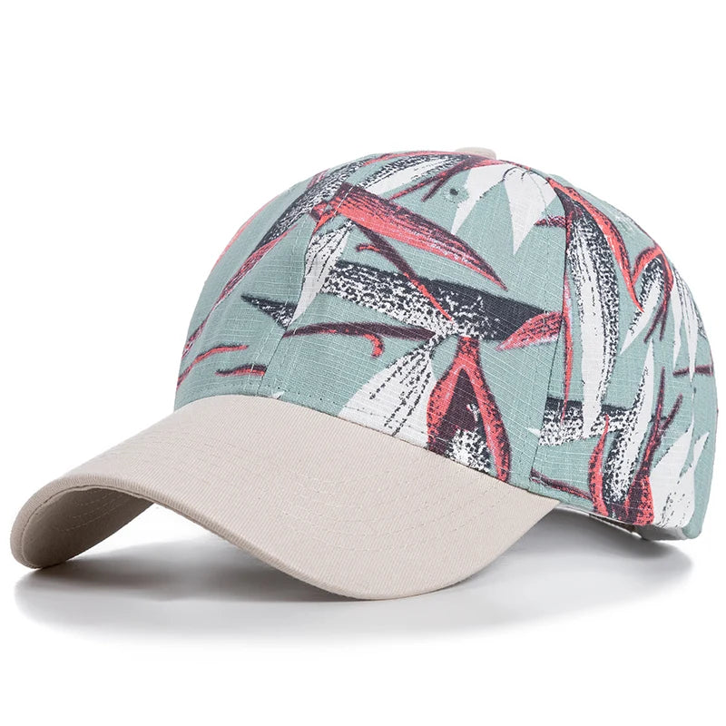 Women’s Floral Print Outdoor Baseball Cap