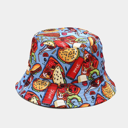 Unisex Cotton Vegetable Print Bucket Hat