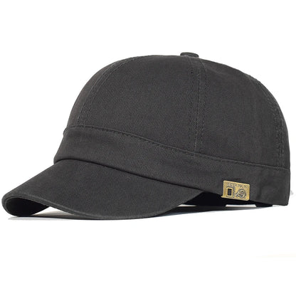 Short Brim Baseball Cap Cotton