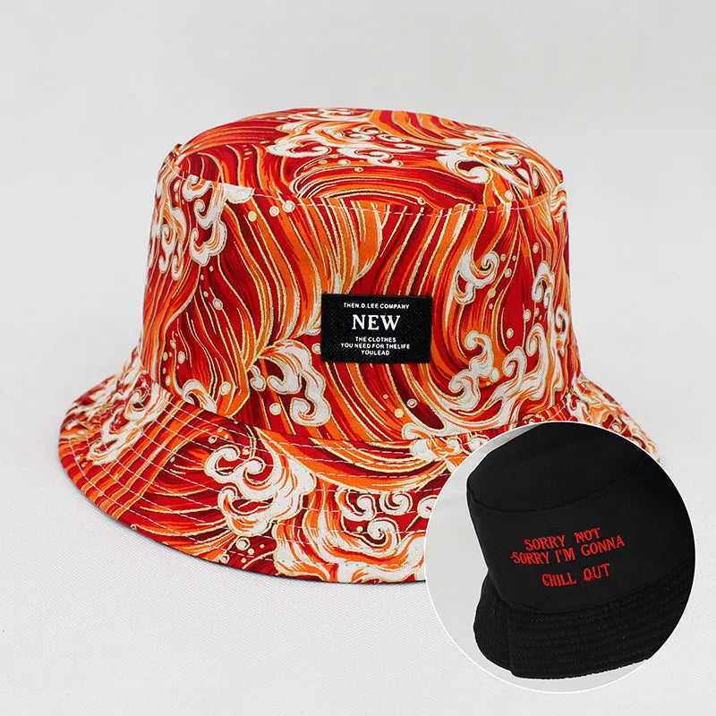 Cotton Print Bucket Hat for Men and Women